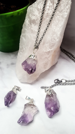 Dije Piedra Amatista en Bruto Piedras Namaste