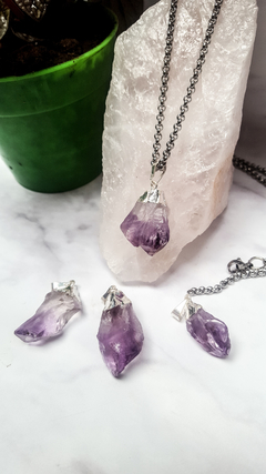 Dije Piedra Amatista en Bruto Piedras Namaste