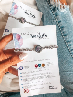 amuleto LUCKY amatista y pirita en internet