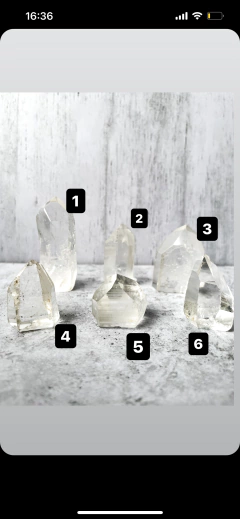 Puntas reiki cuarzo cristal con base semipulidas en internet