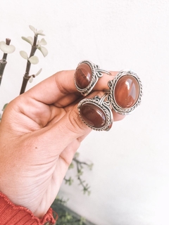 ANILLOS ALPACA AGATA CORNALINA X3 U.