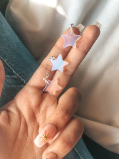 Dijes de opalina en forma de estrellas piedras namaste