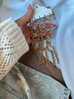 Pack de cadenas para pulseras de acero dorado, modelo TIFFANY de 18 cm de largo, con mosquetón listas para usar. 