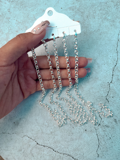 Pack de cadenas de acero blanco para pulseras de 18 Cm de largo, modelo rolo gruesas. 