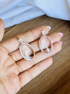 MEDALLON MEDIANO CUARZO CRISTAL X2 U.