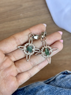 NUDO DE BRUJA CON TURMALINA VERDE X2 U.