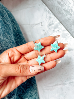 Dijes de Amazonita en forma de estrellas. 