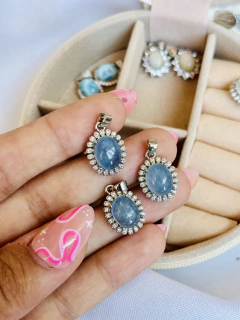 DIJES IMPORTADOS CON AGUAMARINA Y STRASS - comprar online