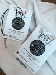 Collar Te amo en 100 idiomas para compartir imán