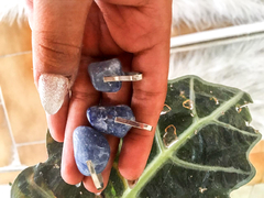 Dijes artesanales de cuarzo azul Piedras Namaste