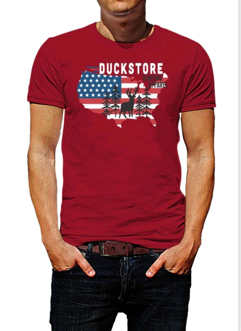 Camiseta D S Flag vermelha