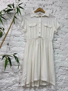 Vestido de lino con botones en internet