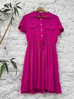 Vestido de lino con botones - comprar online