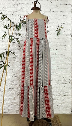 Solero hindú estampado con bolsillos - tienda online