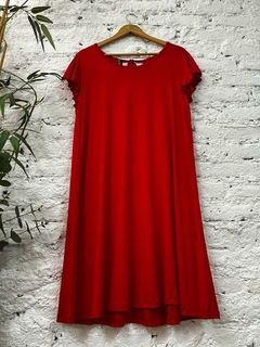 Vestido de modal con lazo en el cuello