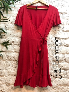 Vestido cruzado corto