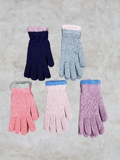 Guantes de lana tramados