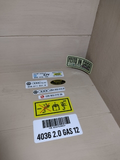 Kit adesivos Regulagem e Tampa de Válvulas Volkswagen - Feito in Casa Adesivos