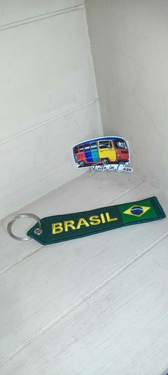 Chaveiro Bordado Brasil