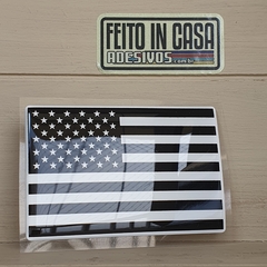 Adesivo Resinado Bandeira Estados Unidos EUA Preto e Branco - comprar online