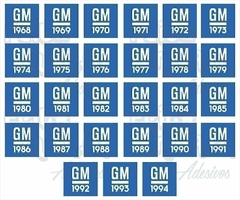 Adesivo Ano GM Chevrolet 1996