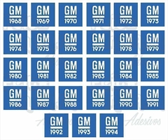 Adesivo Ano GM Chevrolet 1969