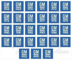 Adesivo Ano GM Chevrolet 1968