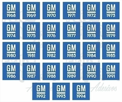 Adesivo Ano GM Chevrolet 1992