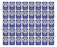 Adesivo Interno Ano 1988 Volkswagen