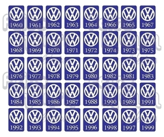 Adesivo Interno Ano 1974 Volkswagen