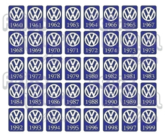 Adesivo Ano 1988 Volkswagen