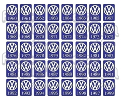 Adesivo Interno Ano 1985 Volkswagen