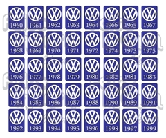 Adesivo Interno Ano 1969 Volkswagen