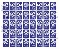 Adesivo Ano 1963 Volkswagen