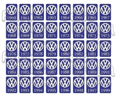 Adesivo Interno Ano 1980 Volkswagen