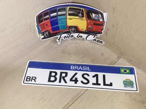 Adesivo Placa Brasil Mercosul - comprar online