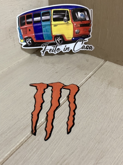 Adesivo Resinado Monster Laranja - comprar online