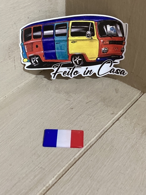 Adesivo Resinado Tarjeta Bandeira França - comprar online