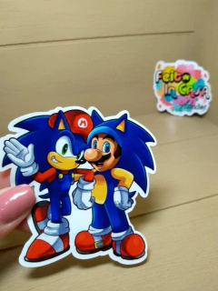 Adesivo Sonic e Mario