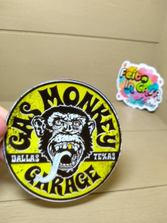 Adesivo Gas Monkey Amarelo