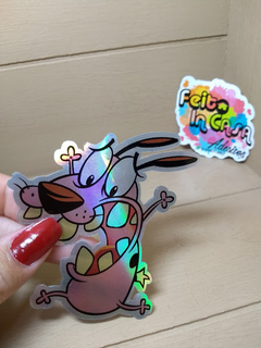 Adesivo Holográfico Coragem o Cão Covarde