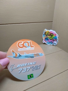 Adesivo Interno Gol Boeing 737 Laranja