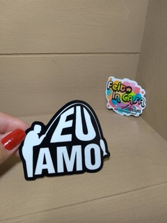 Adesivo Interno Eu amo pescar