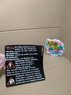 Adesivo Aviso Volkswagen Ventilador do Radiador