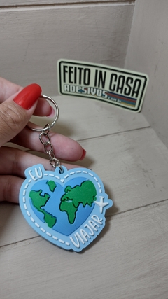 Chaveiro Eu Amo Viajar