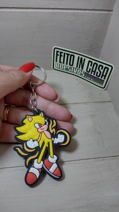 Chaveiro Sonic Dourado Super Sonic
