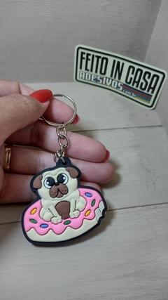 Chaveiro Pug Donuts