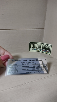 Adesivo Pressão dos Pneus Passat Volkswagen Pneumáticos - comprar online