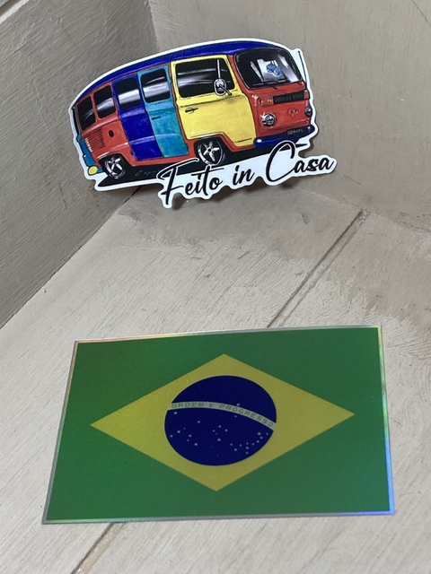 Adesivo Holográfico Bandeira do Brasil