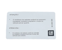 Adesivo Ventilador Radiador Chevrolet GM